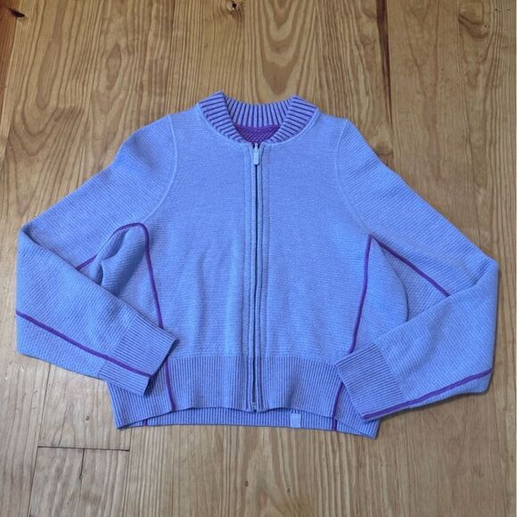 Lululemon Reversible Double-Knit Zip-Up Sweater Faint Lavender Women’s SIZE 4 - Picture 7 of 14